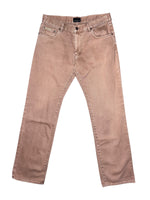 Vintage 2000s CALVIN KLEIN Men’s Dark Peach Tan Straight Leg Denim Jeans | 33 Inch Waist