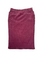 Vintage 2000s Dolce & Gabbana Purple Velvet Pencil Midi Skirt | Size S