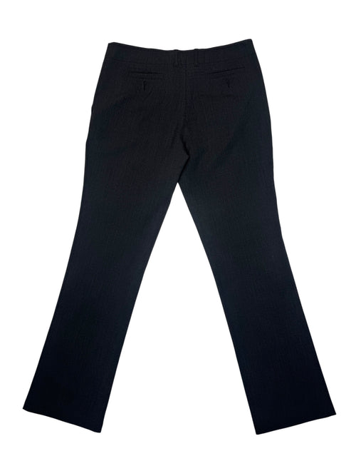 Vintage 2000s PRADA Wool Blend Mid-Rise Dark Grey Button Fly Dress Pant Trousers | Size M