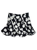 Vintage 2000s ROCCO BAROCCO Mid-Rise Black & White Heart Print Mini Skirt | Size S