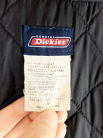 Vintage 80s Dickies Streetwear Utilitarian Skater Style Solid Black Collared Zip Up Canvas Jacket | Men’s Size M