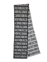 Vintage 2000s BIKKEMBERGS Black & White Logo Winter Scarf