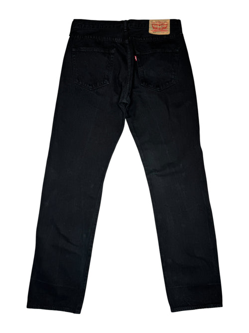 Vintage 2000s Levis 501 Black Straight Leg Denim Jeans | 34 Inch Waist