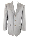 Vintage 90s Men's Formal Grey Check Print Collared Button Down Blazer Jacket | Size M
