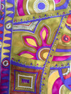 Vintage 90s Y2K Anna Molinari Blumarine Rare Psychedelic Silk Bright Abstract Patterned Butterfly Sleeve Blouse