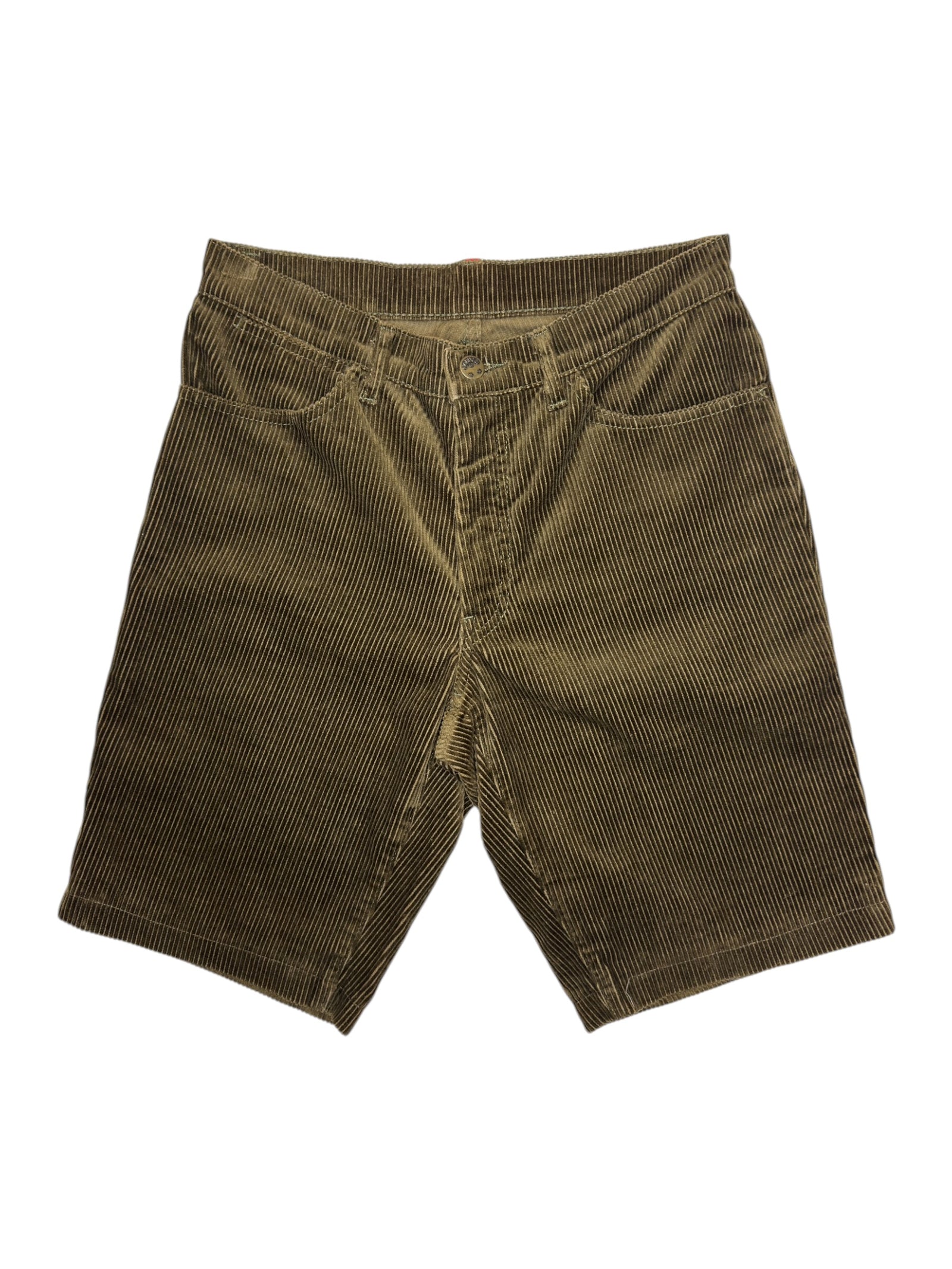 Vintage 90s FIORUCCI Mid-Rise Dark Brown Courdoroy Above-the-Knee Bermuda Shorts | Size S