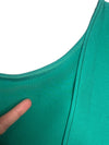 Vintage 2000s Y2K Fiorucci Teal Basic Sleeveless Scoop Neck Spandex Tank Top | Size M