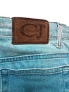 Vintage 90s 1999 Y2K Cavalli High Waisted Abstract Blue Coral Print Graphic Jeans | 28 Inch Waist