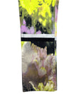 Vintage 2000s Y2K Just Cavalli Bohemian Grunge Mid-Rise Bright Green & Purple Abstract Floral Straight Leg Glitter Jeans | 28 Inch Waist