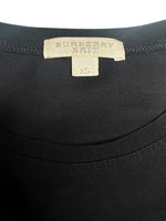 Vintage 2000s Y2K Burberry Brit T-shirt with Tartan Plaid Sleeve Detail | Size XS