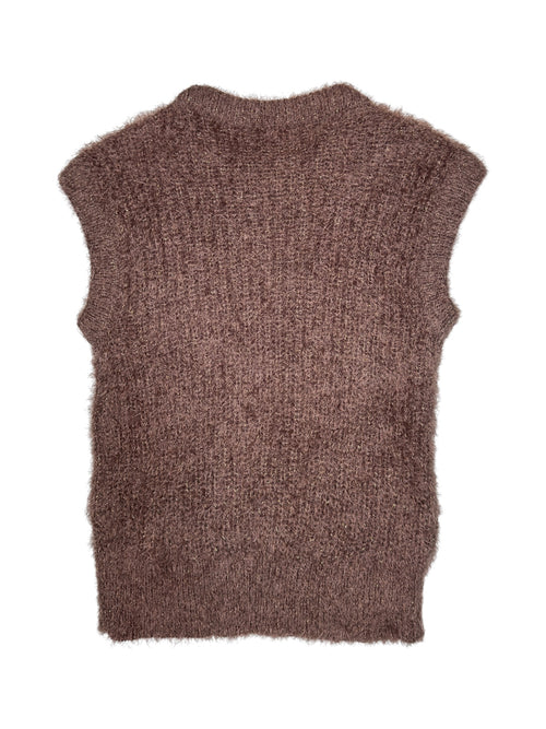 Vintage 2000s Dusty Purple Fuzzy Sweater Vest | Size XS-S