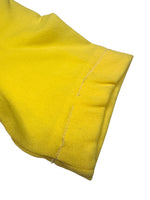 Vintage 90s Y2K Fiorucci Bright Yellow Short Sleeve Button Down V-Neck Mesh Top | Size XS-S