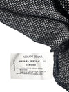 Vintage 2000s Y2K Armani Jeans V-Neck Button Down Black 3/4 Sleeve Blouse | Size L