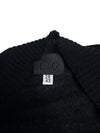 Vintage 2000s Y2K Dolce & Gabbana Subversive Minimalist Black Cropped Wool Bolero Cardigan with Wrap Around Tie | Size XS-S