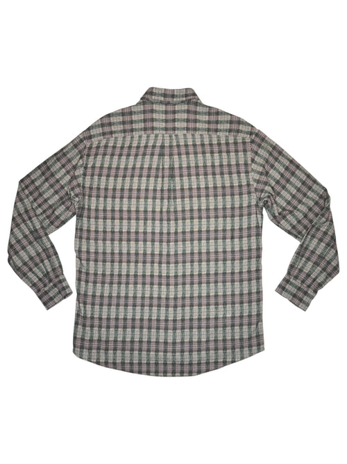 Vintage 2000s Men's Missoni Sport Maroon & Green Checkered Collared Long Sleeve Button Up Shirt | Size M