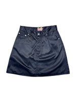 Vintage 2000s FIORUCCI Silky Basic Black Fitted A-Line Mini Skirt | Size XS