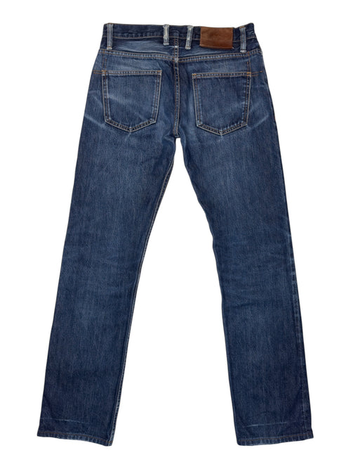 Men’s 3Sixteen Selvedge Mid-Rise Blue Denim Slim Fit Straight Leg Jeans | 30 Inch Waist