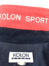 Vintage 90s Y2K Kolon Sport Streetwear Sports Athletic Basic Navy Blue High Roll Neck Zip & Snap Button Padded Jacket | Men’s Size XXL