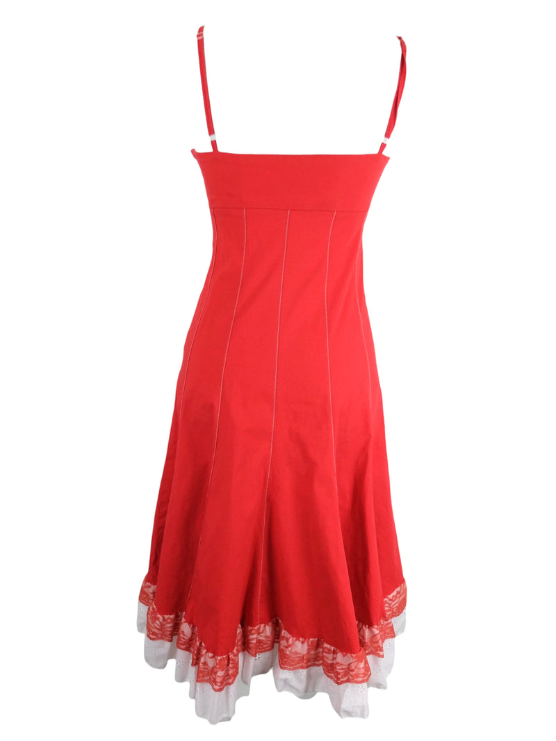 Vintage 2000s Y2K Milkmaid Prairie Bohemian Chic Pinup Style Red & Whi Thee Cultivator Vintage 2000s Y2K Milkmaid Prairie Bohemian Chic Pinup Style Red & Whi Thee Cultivator