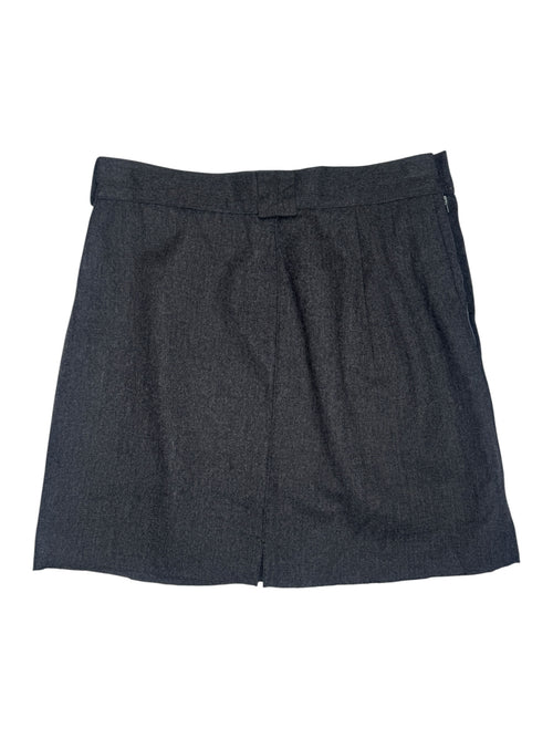 Vintage 80s Gianni Versace Wool Blend Grey Mini Skirt | 30 Inch Waist