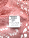 Vintage 2000s Y2K Mohair Wool Blend Pastel Baby Pink Ruffled Crochet Lightweight Cardigan Sweater with Tie | Size S