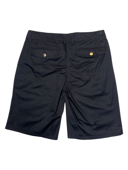 Vintage 2000s Michael Kors Low Rise Black & Gold Above-the-Knee Bermuda Shorts | 29 Inch Waist