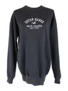 Vintage 2000s Y2K Outer Banks North Carolina Distressed Embroidered Black Crew Neck Pullover Sweatshirt | Men’s Size S-M