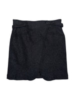 Vintage 90s CAVALLI Black Sparkle Fitted Mini Wrap Skirt with Tie Belt Detail | Size S