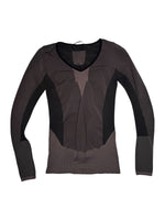 Vintage 2000s MARITHÉ & FRANÇOIS GIRBAUD Brown Long Sleeve Thermal Layer Top | Size XS-S