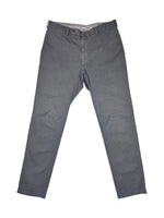 Vintage 2000s BURBERRY Men's Grey Slim Fit Cotton Chino Trousers | 31 Inch Waist