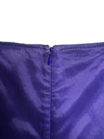 Vintage 2000s Y2K Rocco Barocco Bright Purple Formal Knee Length Sleeveless Dress with Buckle Detail | Size M