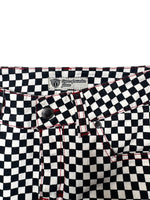 Tiger of Sweden Low Rise Black & White Checkered Micro Mini Denim Skirt | Size M