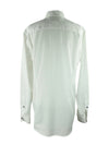Vintage 2000s Y2K Eton Men's Basic White Collared Long Sleeve Button Up Dress Shirt with Black Buttons