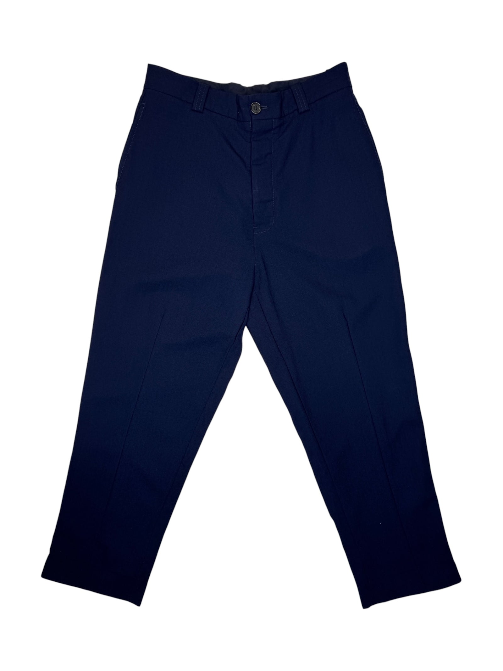 Vintage 2000s MARNI Navy Blue Wool Tailored Cut Trousers | Men's Size M