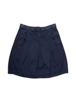 Vintage 2000s Moncler Navy Blue Balloon Fit Above-the-Knee Canvas Mini Skirt | 26 Inch Waist