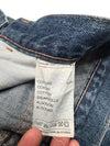Vintage 2000s Y2K Soft Grunge Streetwear Blue Jean Denim Low Rise Cutout Maxi Skirt | Size S
