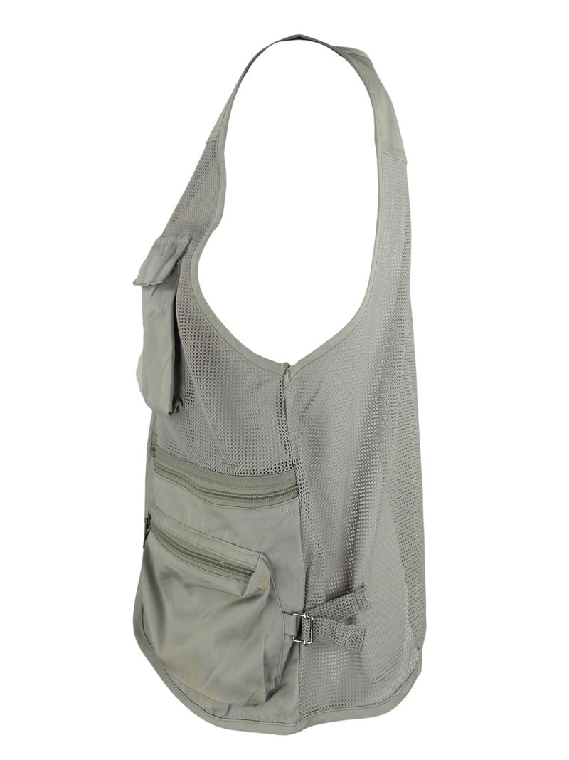 Vintage 2000s Y2K Utility Gorpcore Basic Grey Utility Vest with Pockets