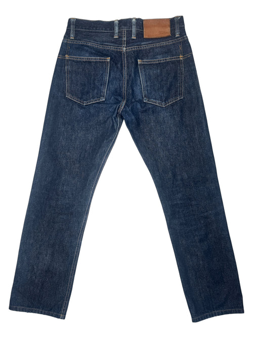 Vintage 2000s 3Sixteen Men’s Selvedge Button Fly Straight Leg Blue Denim Jeans | 29 Inch Waist