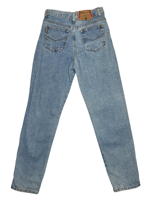 Vintage 90s PEPE JEANS High Waisted Light Wash Tapered Mom Jeans | Size XS