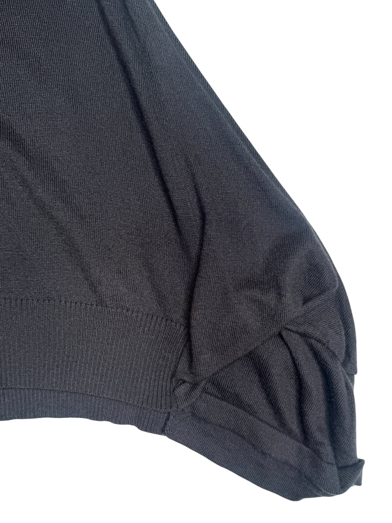 Vintage 2000s Y2K Marithé + François Girbaud Subversive Asymmetrical Grey Knit Sleeveless Tank with Ruching | Size XS-S
