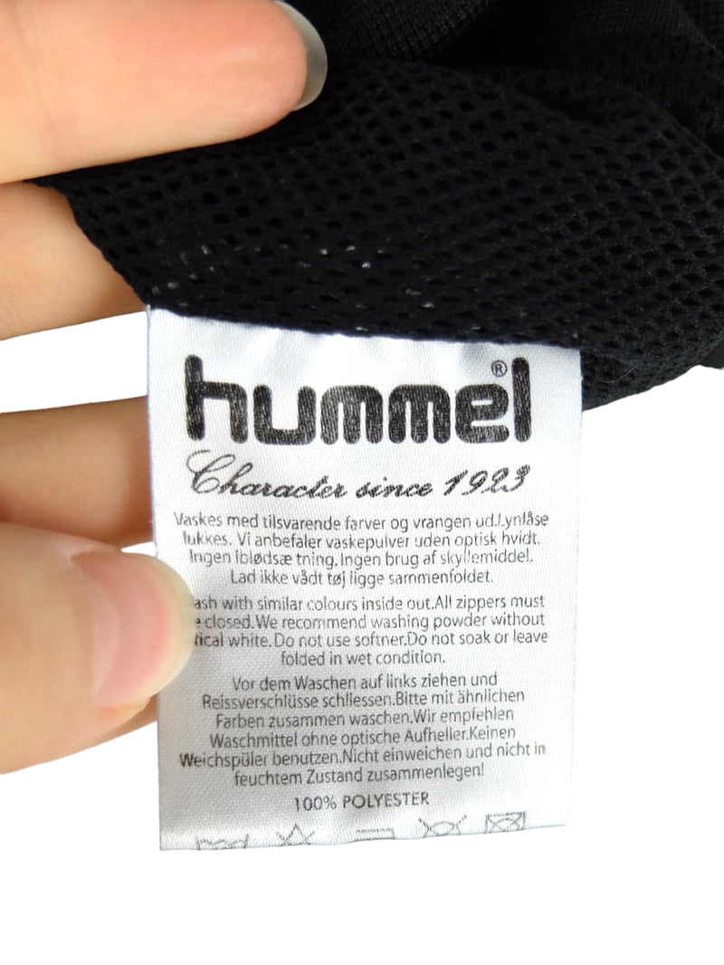 Vintage 2000s Y2K Streetwear Sportswear Athletic Hummel Black & White Chevron Sleeve High Roll Neck Zip Up Track Jacket | Men’s Size XXL