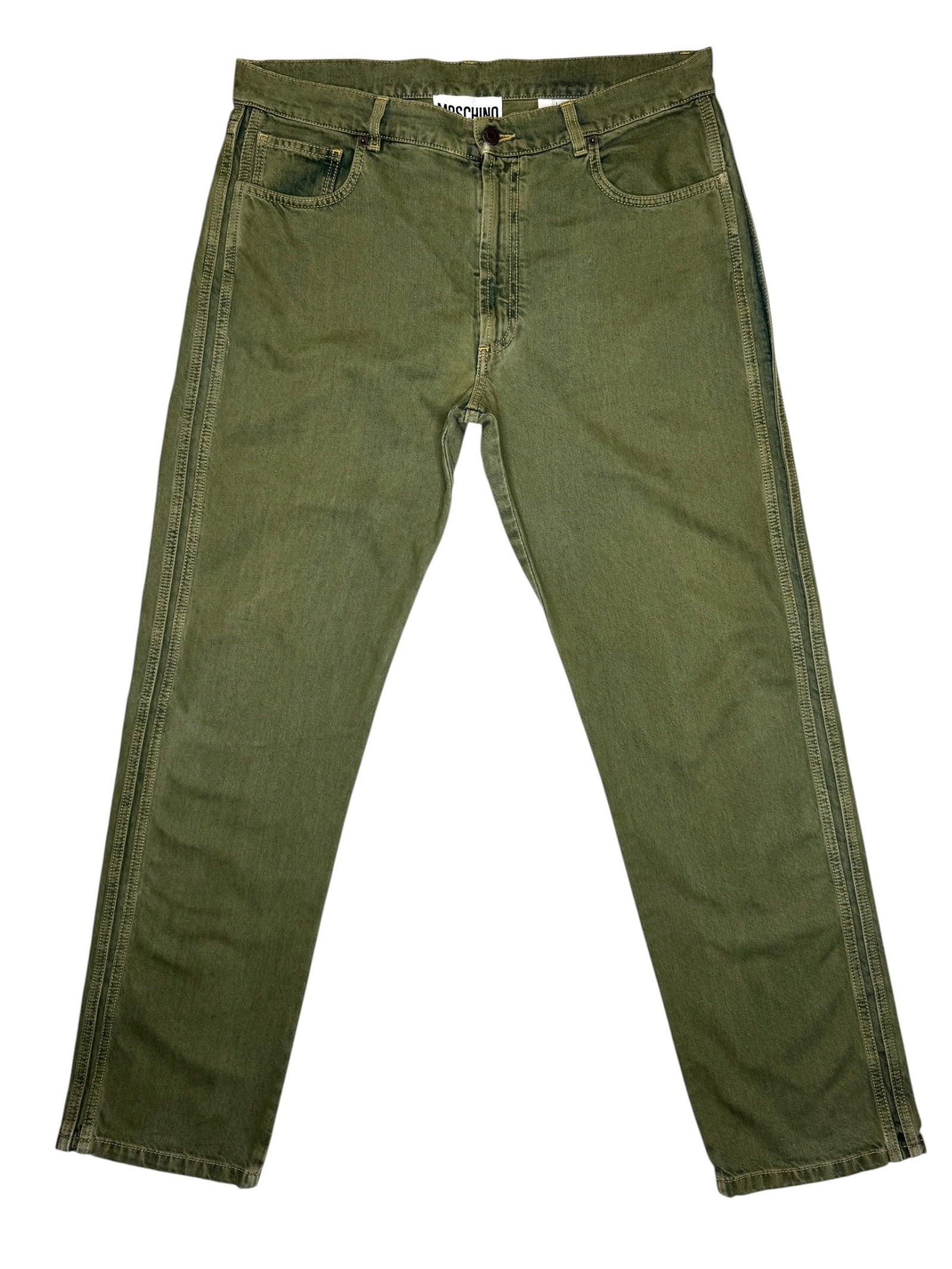 Men’s Moschino Couture Mid-Rise Green Denim Jeans | 36 Inch Waist