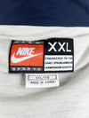 Vintage 90s Nike Men's Athletic Gorpcore Spellout Dark Navy Blue High Roll Neck Zip Up Windbreaker Shell Jacket | Men’s Size XXL