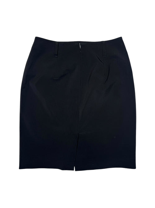 Vintage 2000s Prada Black High Rise Above-the-Knee A-Line Pencil Skirt | Size XS-S
