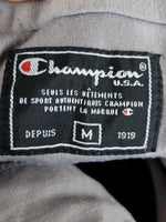 Vintage 2000s Y2K Men’s Champion Branded Streetwear Sportswear Grey Black & White High Roll Neck Zip Up Track Top Jacket | Men’s Size M