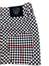 Tiger of Sweden Low Rise Black & White Checkered Micro Mini Denim Skirt | Size M