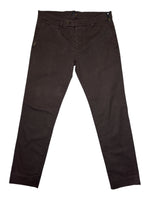 2010s FENDI Men's Mid-Rise Dark Charcoal Brown Tapered Formal Utility Trousers | Size L