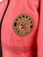 Vintage 90s Men’s ROK Marine Corps Red & Yellow High Roll Neck Zip Up Windbreaker Track Shell Jacket | Men’s Size XXL