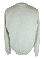 Low Money Music Love Grey & Navy Blue Crew Neck Pullover Embroidered Sweatshirt | Men’s Size M
