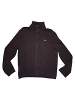Vintage 2000s LACOSTE Wool Blend Brown Roll Neck Zip Up Sweater | Men's Size M